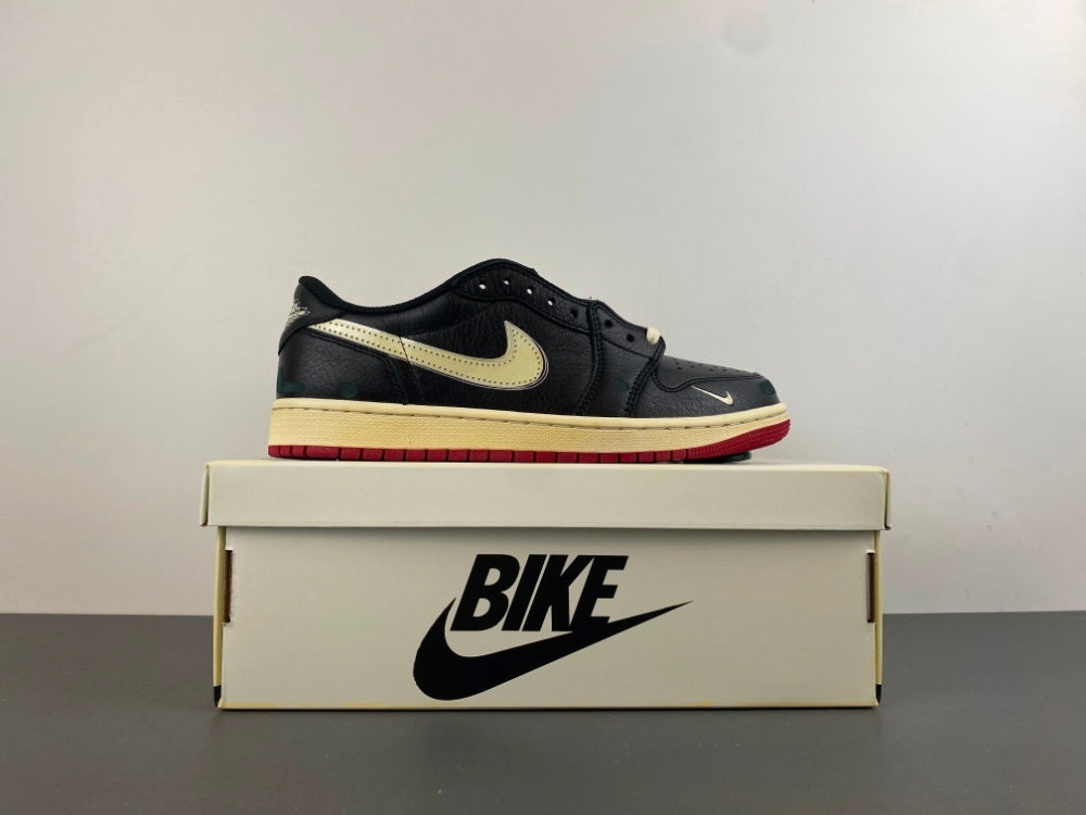 Air Jordan 1 Low "Black/White-Varsity Red"