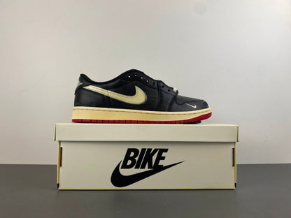 Air Jordan 1 Low "Black/White-Varsity Red"