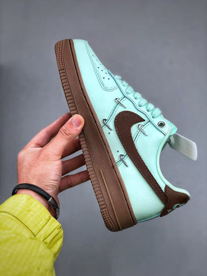 Nike Air Force 1 Low '07 "Green/Brown Mini Swoosh" – Earthy Vintage Style