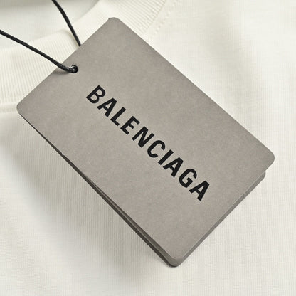 Balenciaga White T-Shirt with Paris Graphic