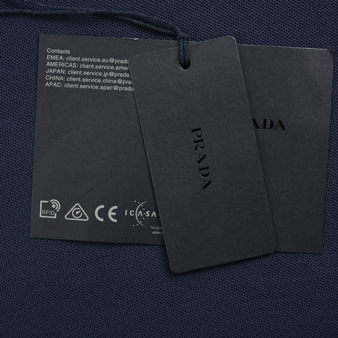 Pra*a classic navy polo shirt