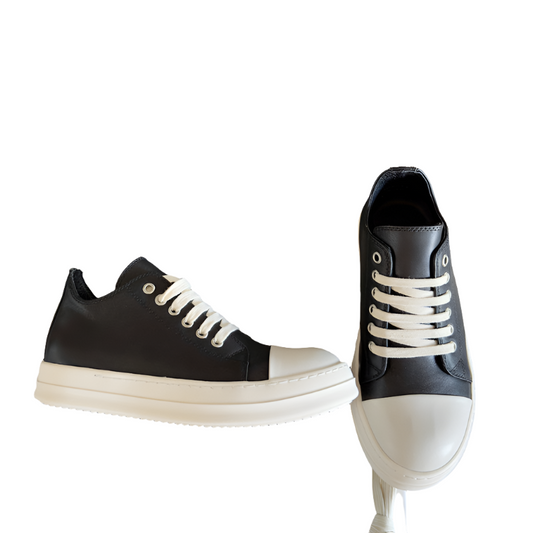 Rick Owens Black Low-Top Sneakers