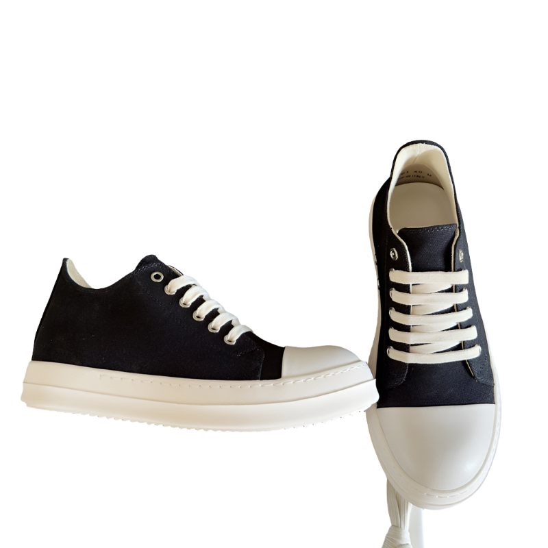 Rick Owens Black Low-Top Sneakers