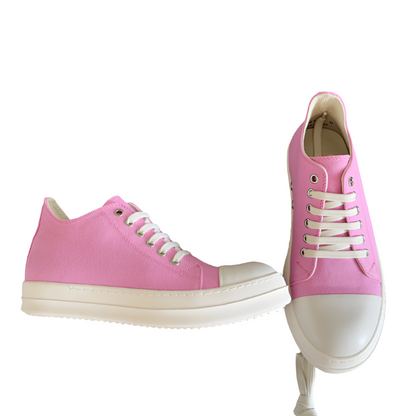 Rick Owens Pink Low-Top Sneakers