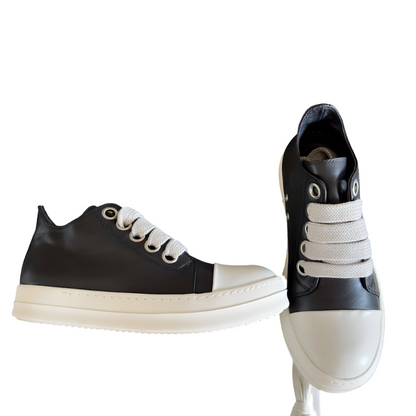 Rick Owens Black Low-Top Sneakers