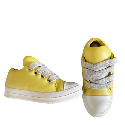 Rick Owens Yellow Low-Top Sneakers