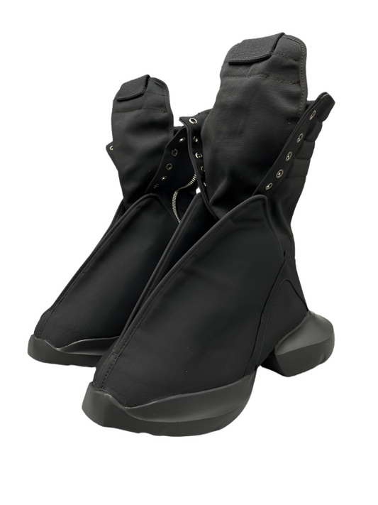 Rick Owens Black High-Top Canvas Boots