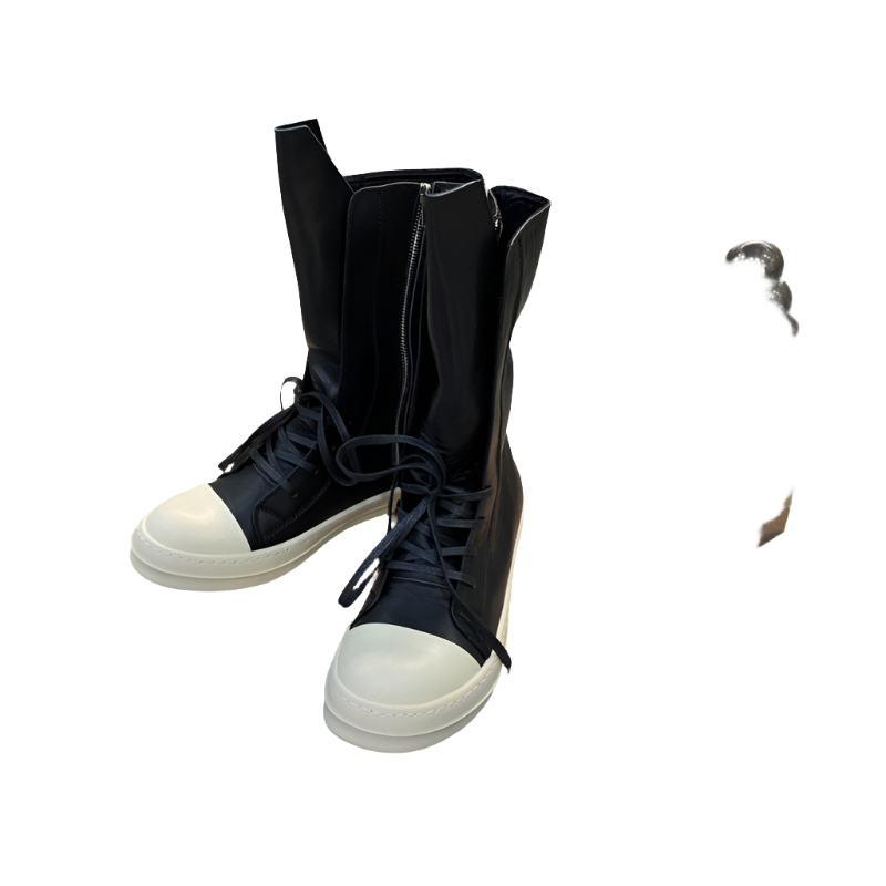 High-Top Leather Combat Boots