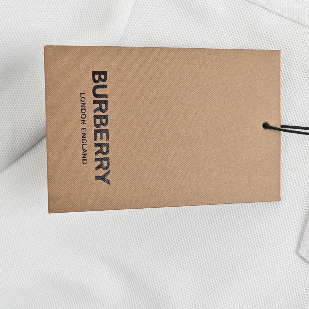 Burberry Monogram Logo Polo Shirt (White)