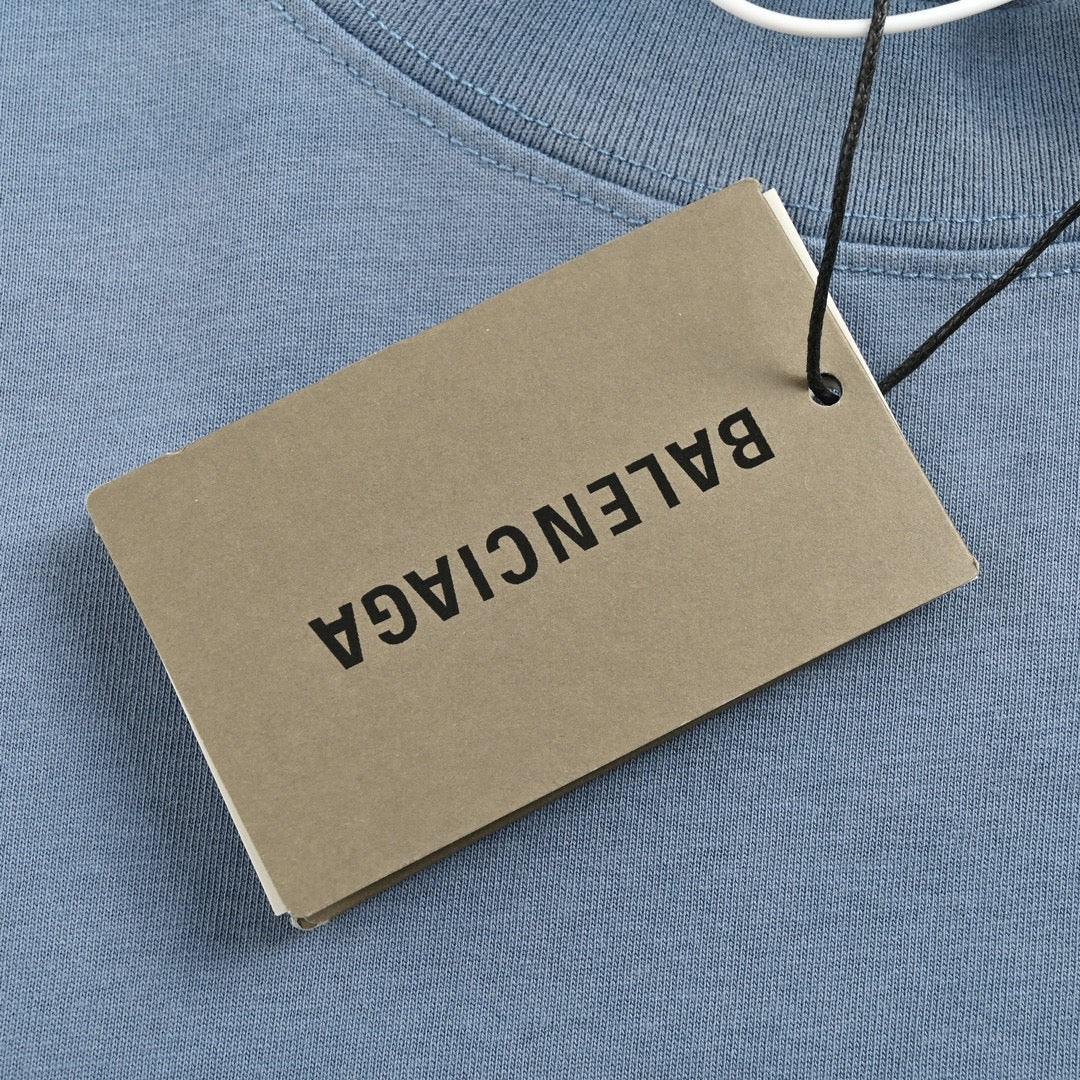 Balenciaga Flame Logo T-Shirt (Blue)