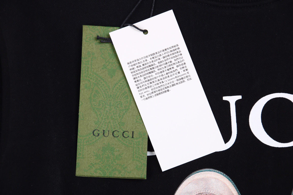 Gucci Black Sweatshirt with Ballet Slippers Print