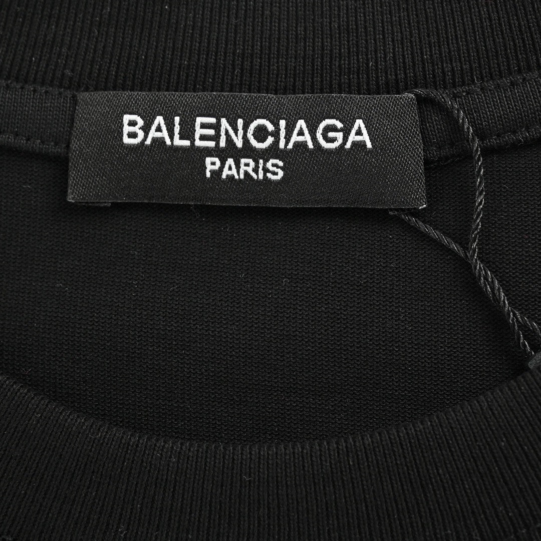 Balenciaga Dripping BB Logo T-Shirt (Black)