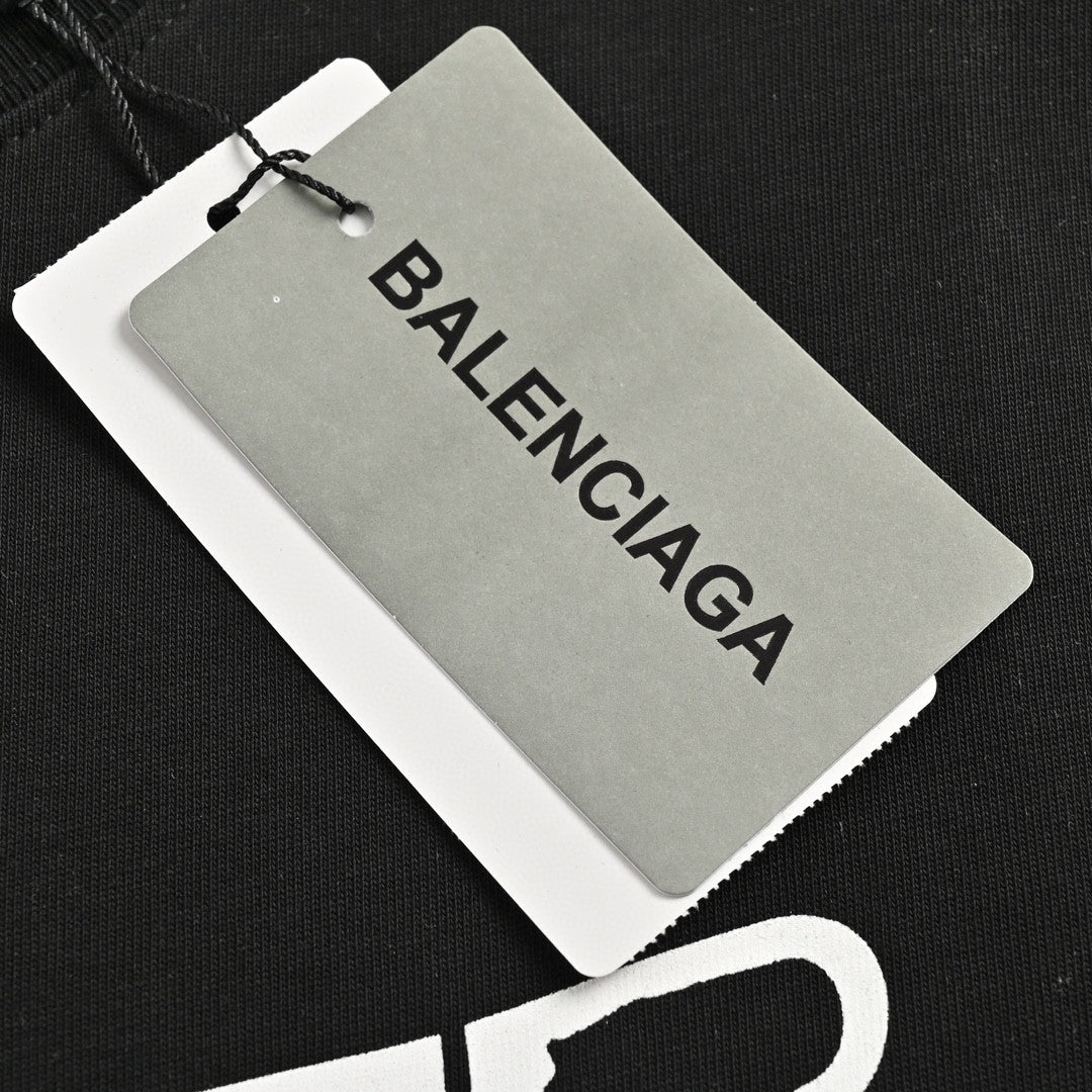 Balenciaga Graphic Logo T-Shirt (Black)