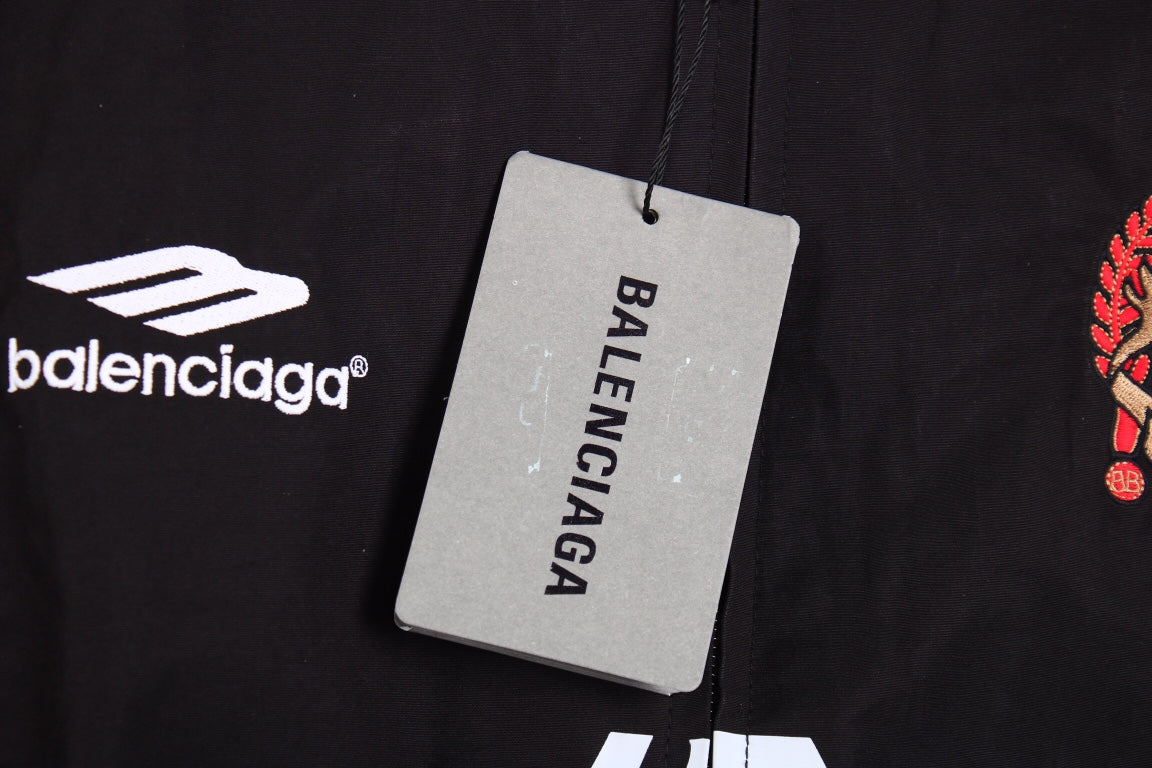 Ba*len*cia*ga black zip-up track jacket