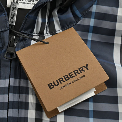 Burberry Checkered Hooded Jacket