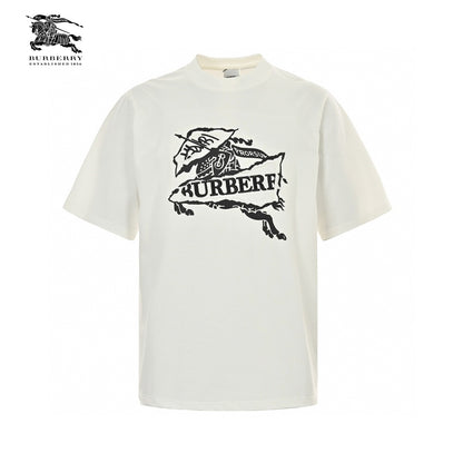 Burberry T-Shirt - White with Graphic Design