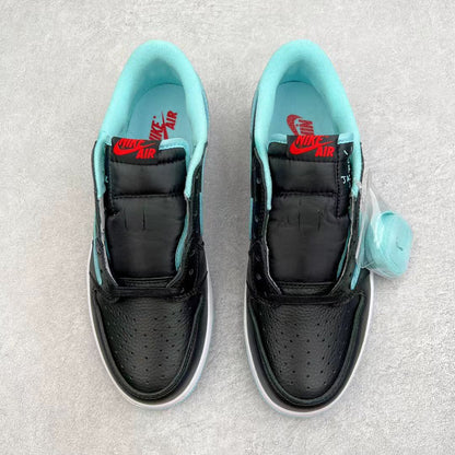 Nike Air Jordan 1 Low – Black / Turquoise