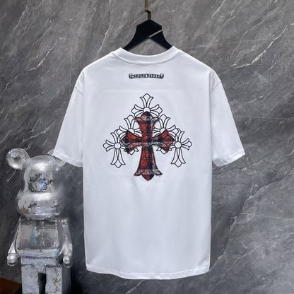 Chrome Hearts Classic Crewneck T-Shirt in White/Black/Red