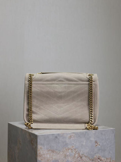 Saint Laurent Grey Grain de Poudre Bag