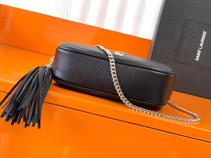 Saint Laurent Black Calfskin Camera Bag