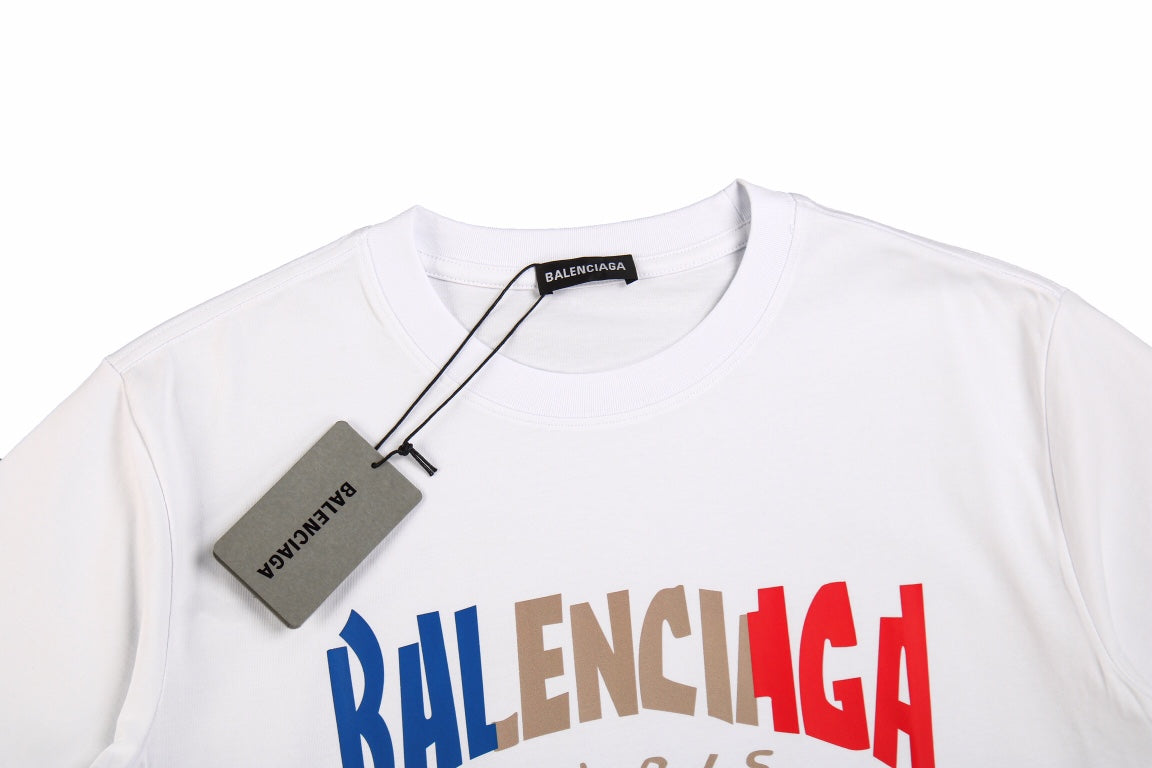 Balenciaga Gradient Logo T-Shirt (White)