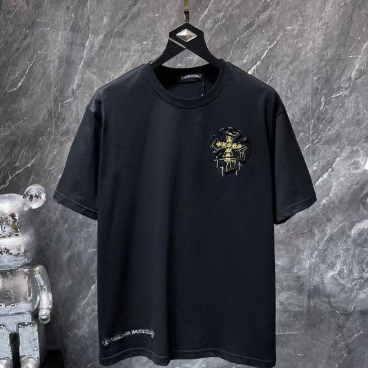 Chrome Hearts Classic Crewneck T-Shirt in Black/Yellow