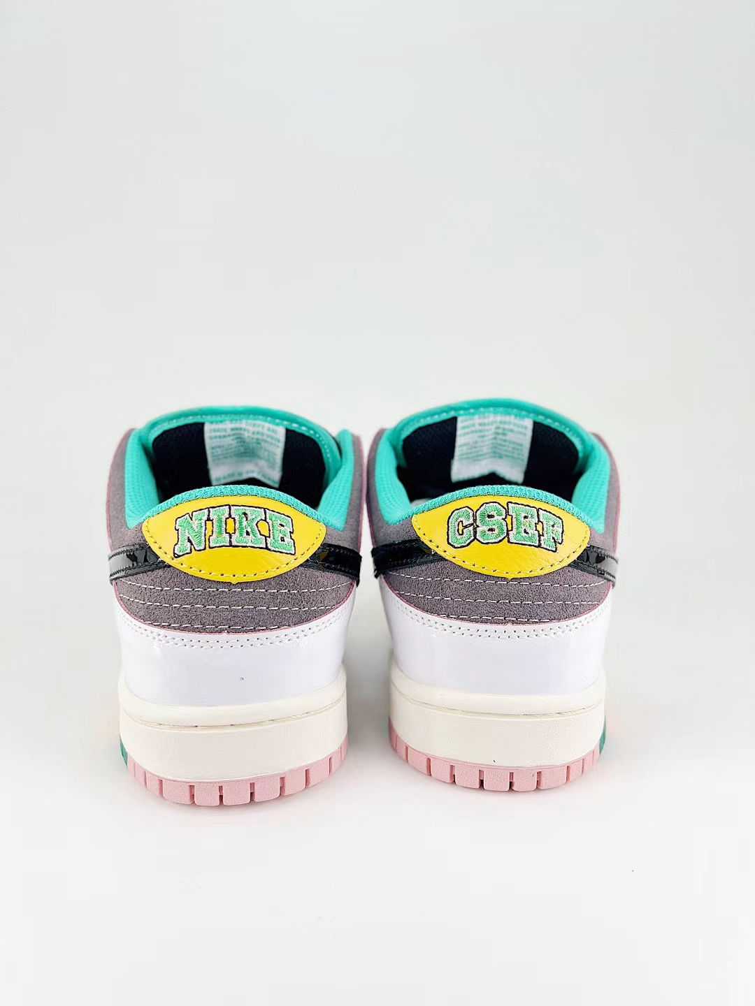 Nike Dunk Low "CSEF" in White/Green/Black: Deconstructed Utility