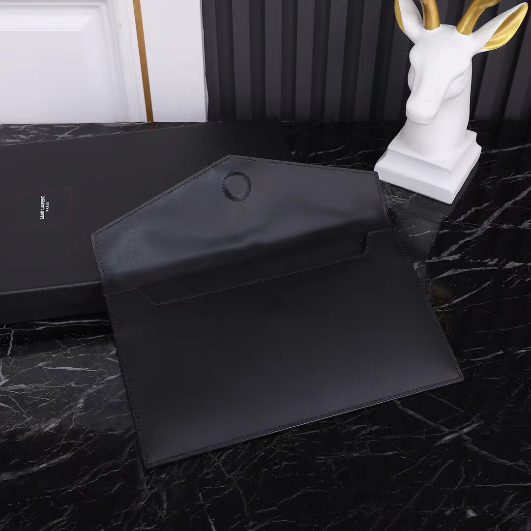 Saint Laurent Black Envelope Clutch