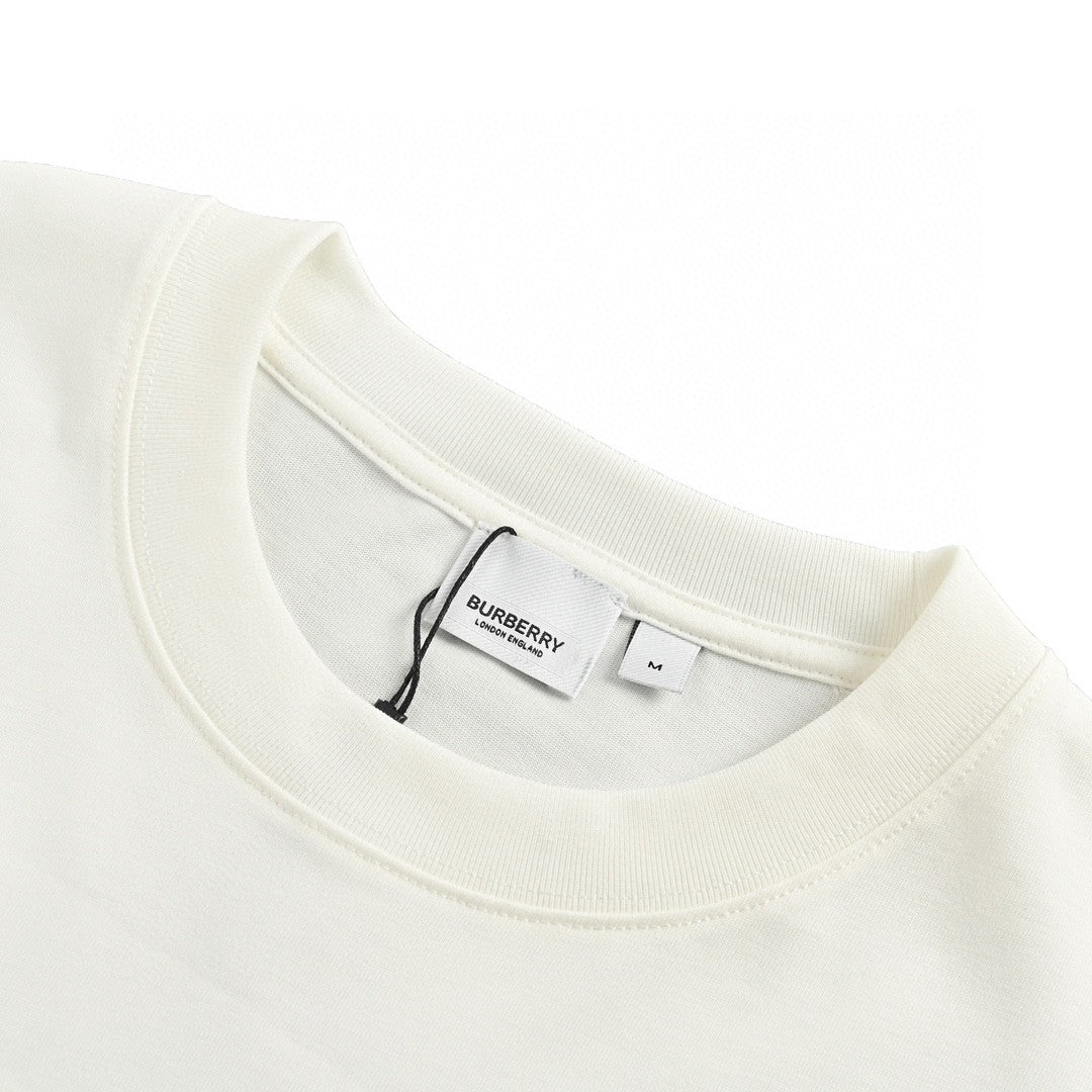 Burberry T-Shirt - White with Graphic Design