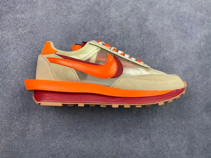 Nike x Sacai LDV Waffle 2.0 in Oatmeal/Orange: Sunset Deconstruction