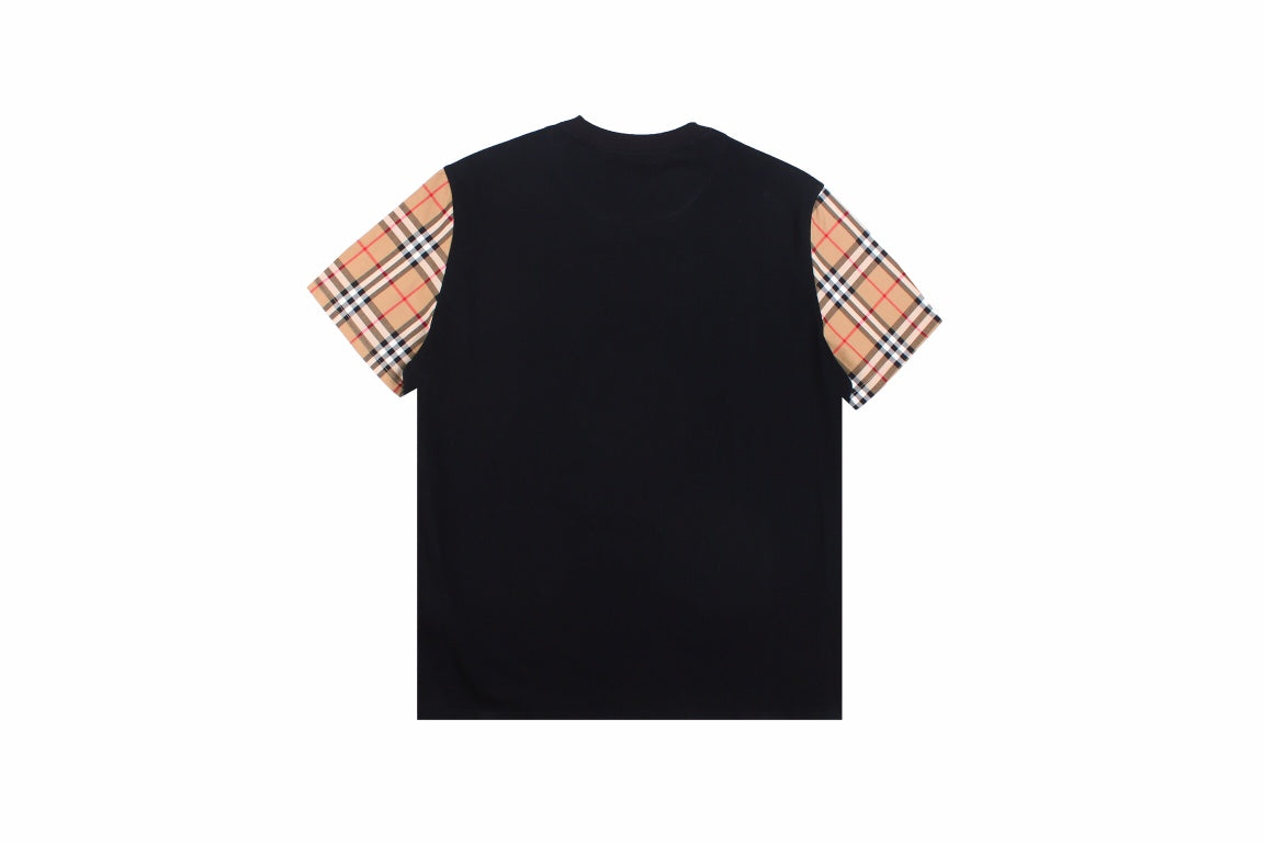 Burberry Check Sleeve T-Shirt (Black)