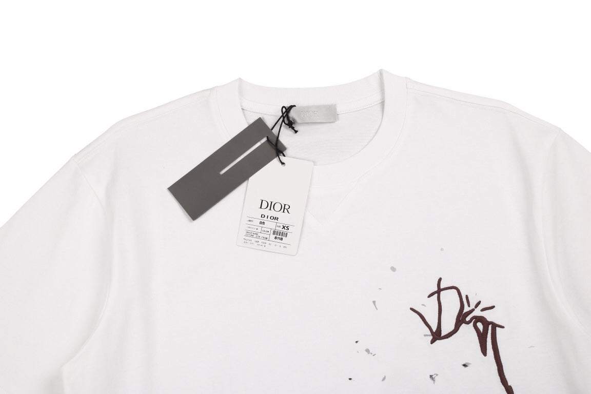 Dior T-shirt with Brown Logo