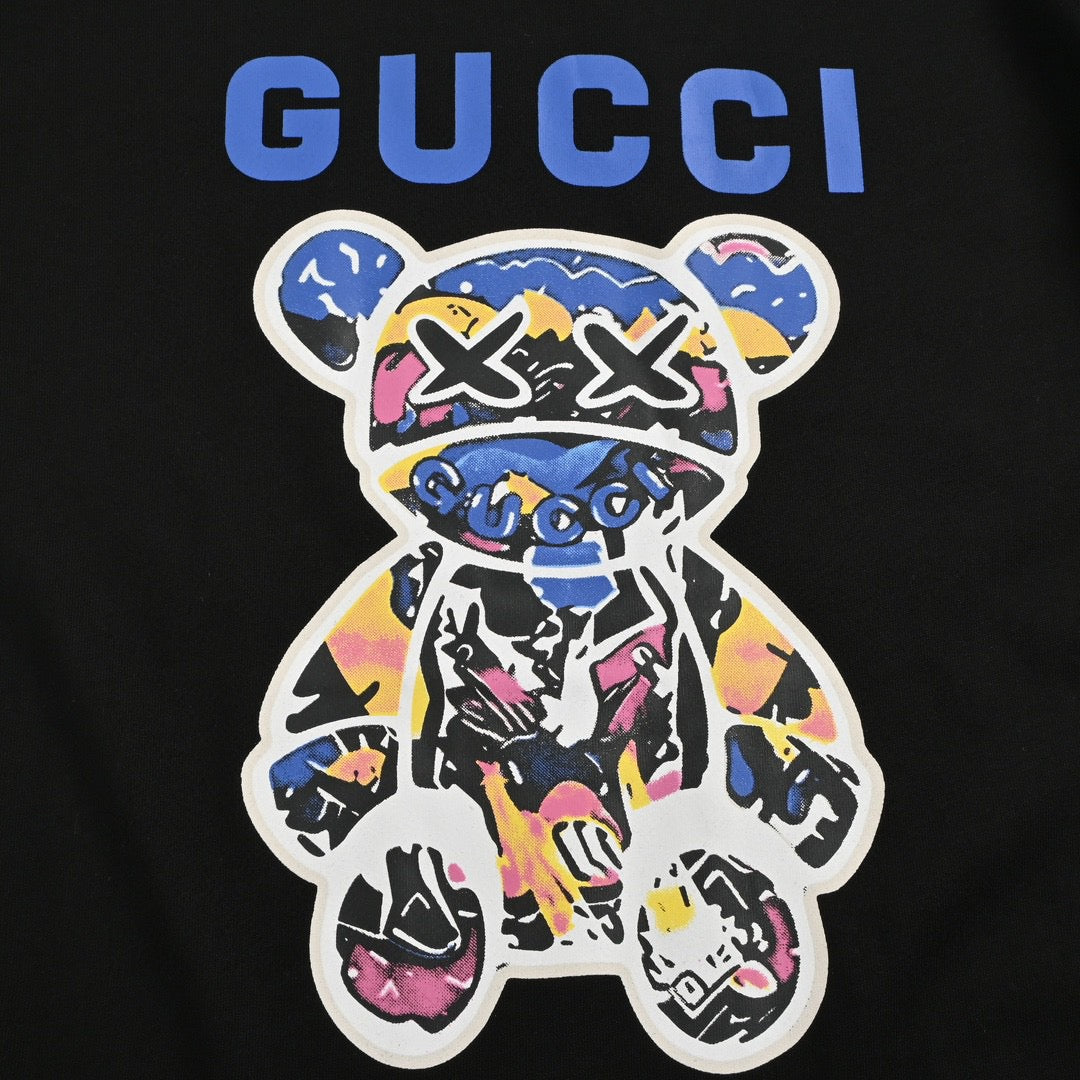 G*u*i black t-shirt with bear graphic