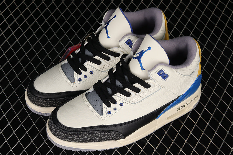 AIR JORDAN 3 RETRO UNC BEIGE/RACER BLUE/YELLOW