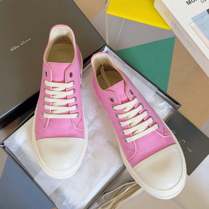 Rick Owens Pink Low-Top Sneakers