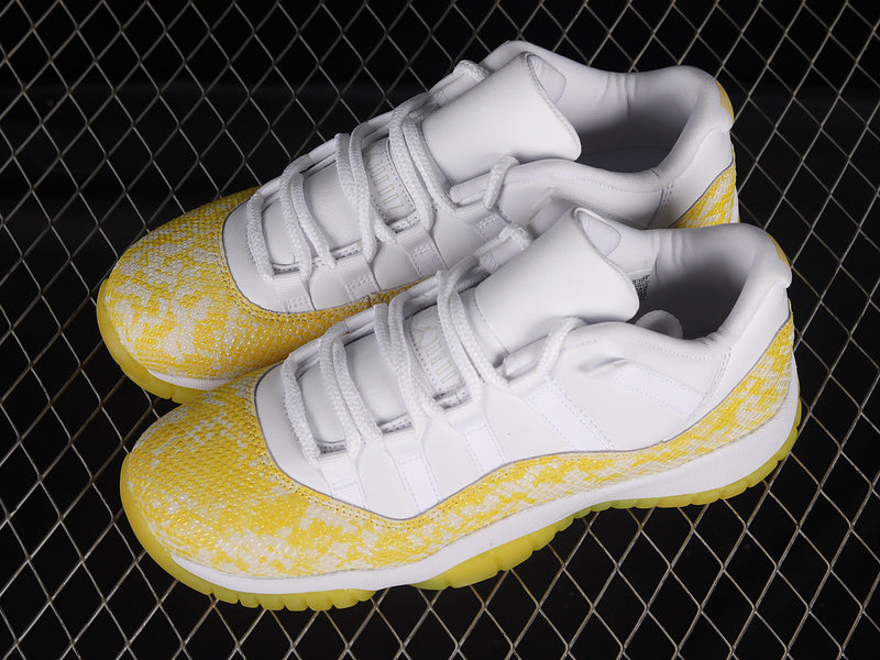 AIR JORDAN 11 RETRO LOW YELLOW SNAKESKIN WHITE