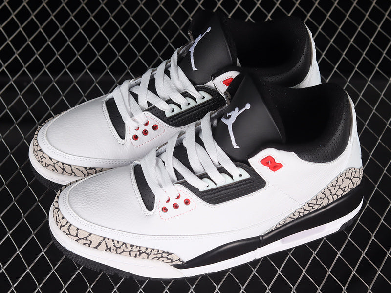 AIR JORDAN 3 RETRO WHITE/BLACK-CMNT GRY-INFRRD 23