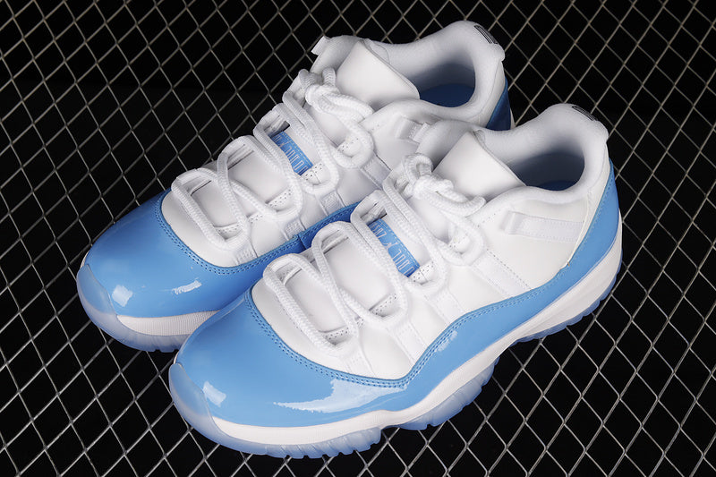 AIR JORDAN 11 RETRO LOW UNC WHITE/WHITE/UNIVERSITY BLUE