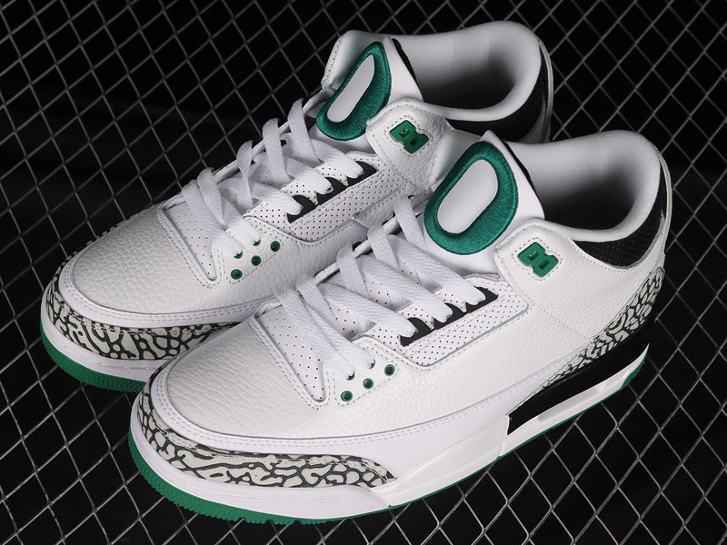 AIR JORDAN 3 RETRO OREGON PIT CREW WHITE/BLACK/GREEN