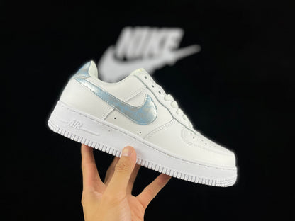 NIKE AIR FORCE 1 Low "White/Blue Iridescent Mist"