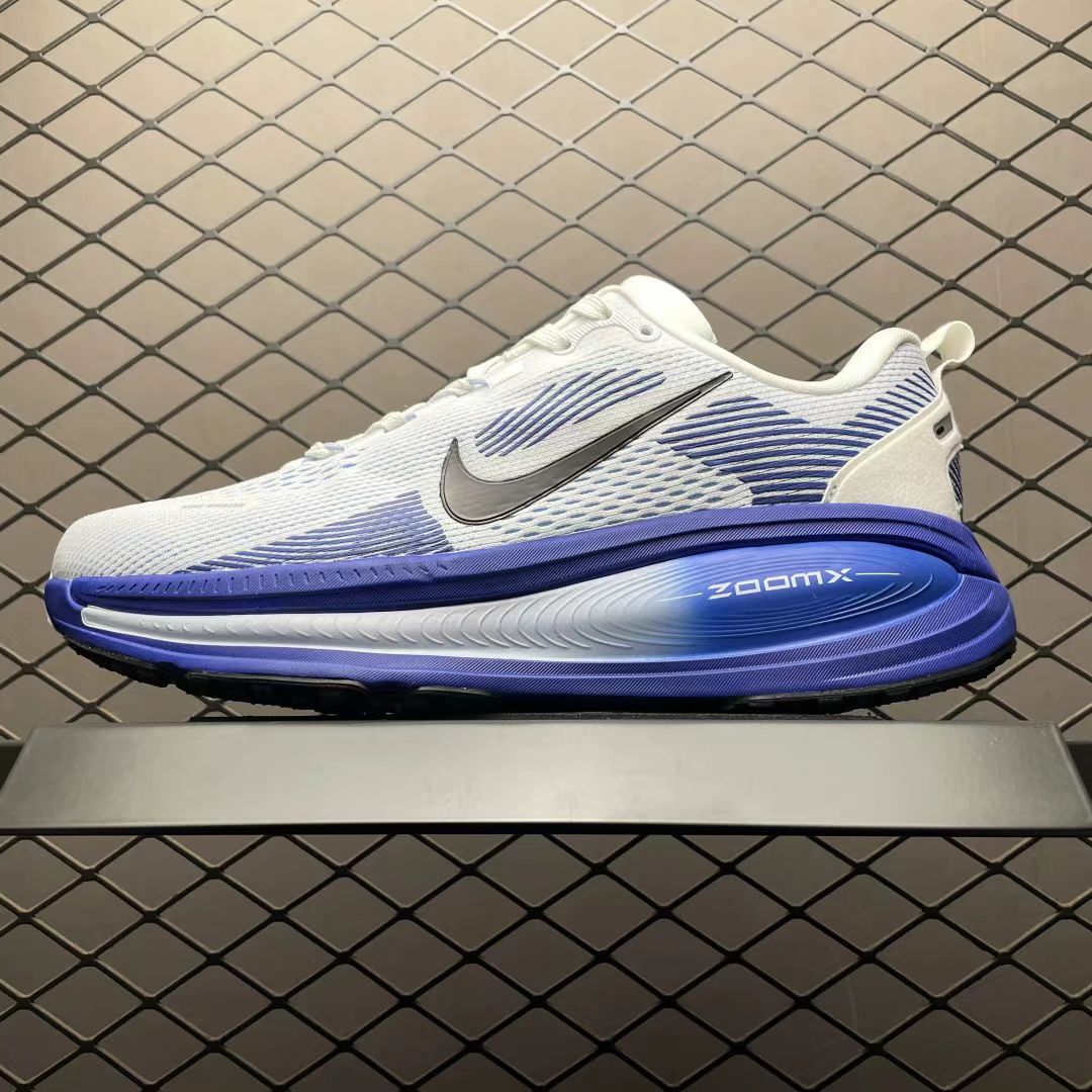 Nike Zoom Vomero in White/Blue: Cloudburst Performance
