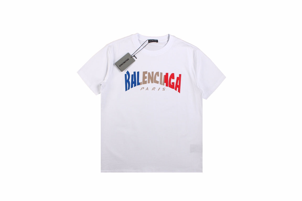 Balenciaga Gradient Logo T-Shirt (White)