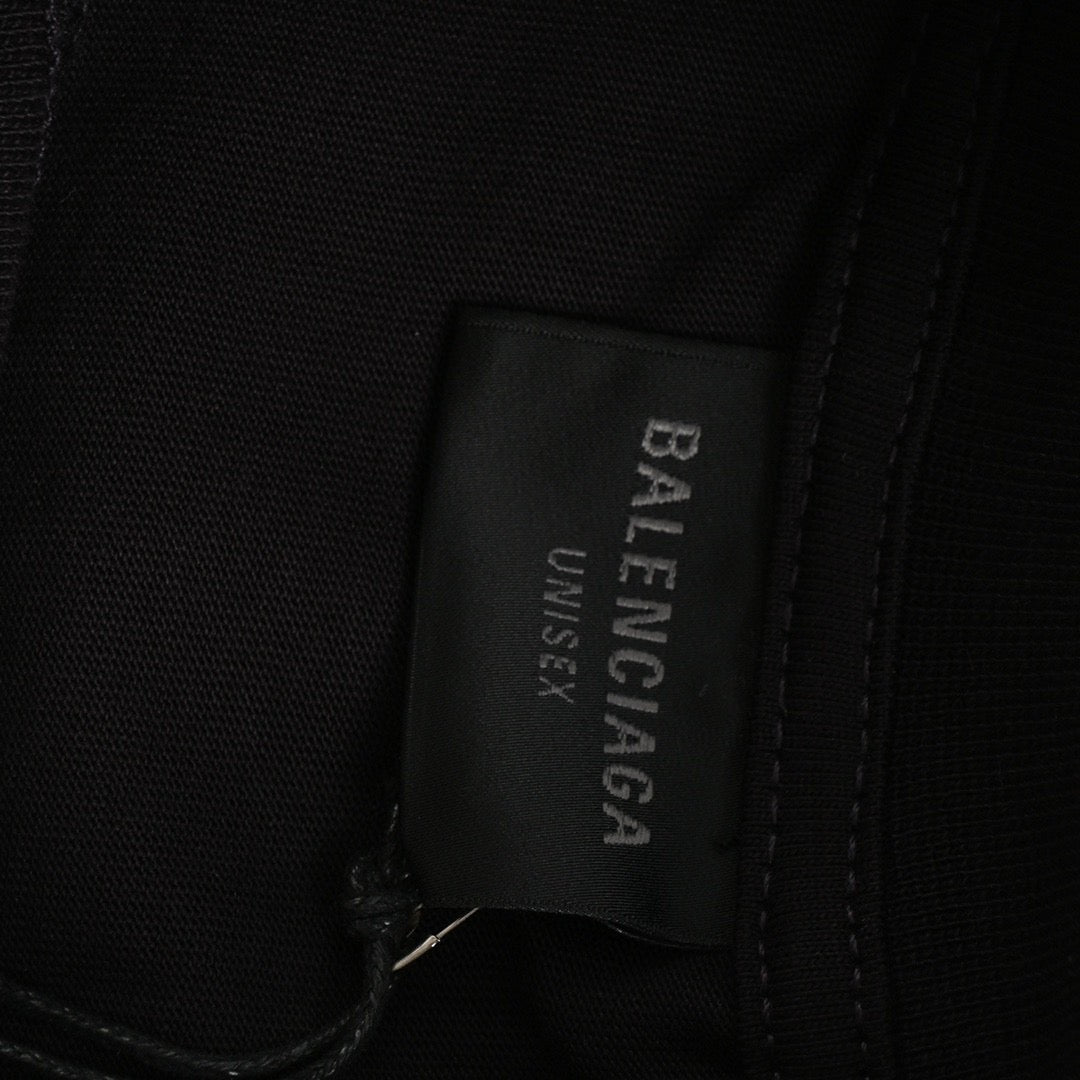 Balenciaga Black T-Shirt with Label Detail