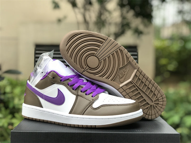 Air Jordan 1 Low "White/Brown/Purple"