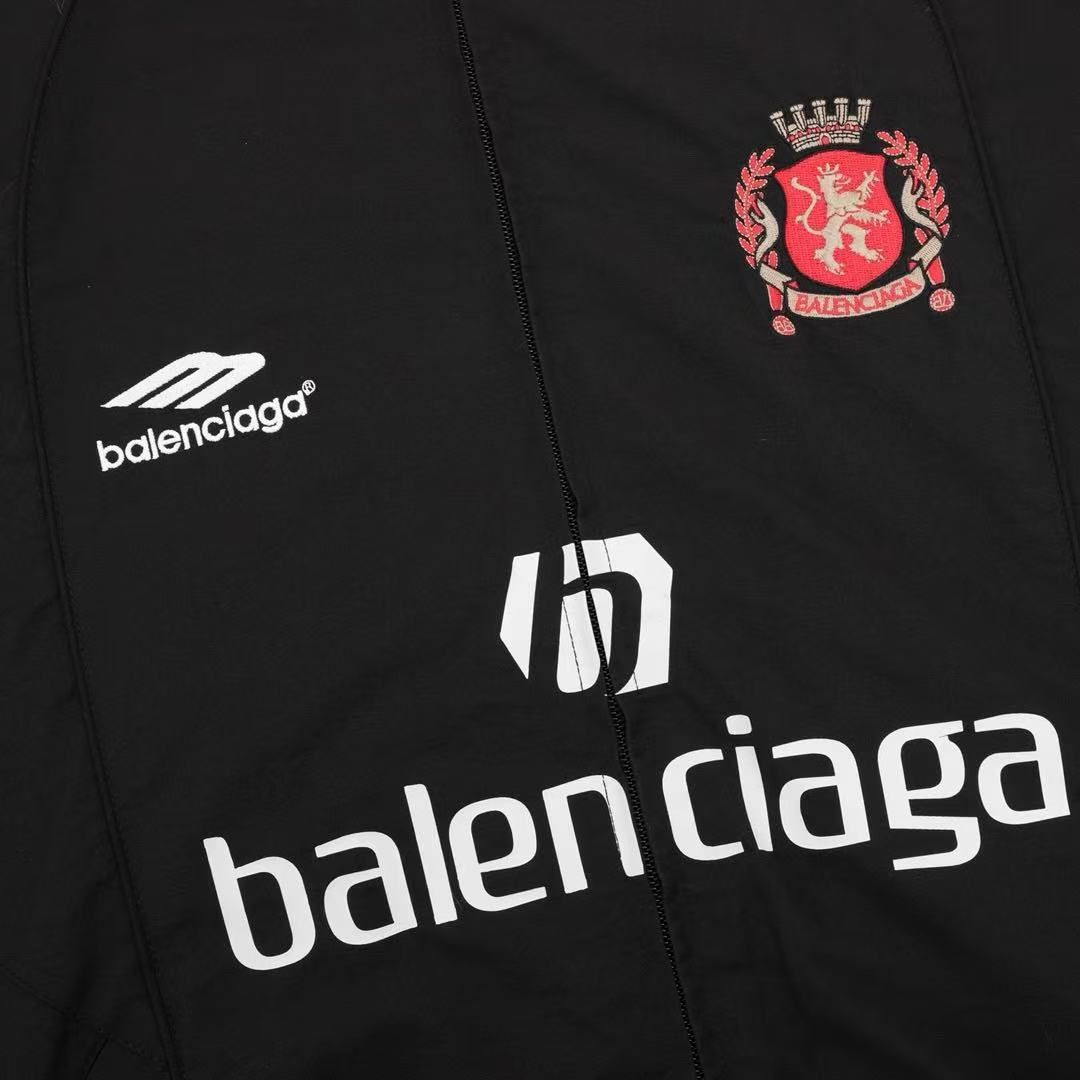 Balenciaga Black Zip-Up Track Jacket