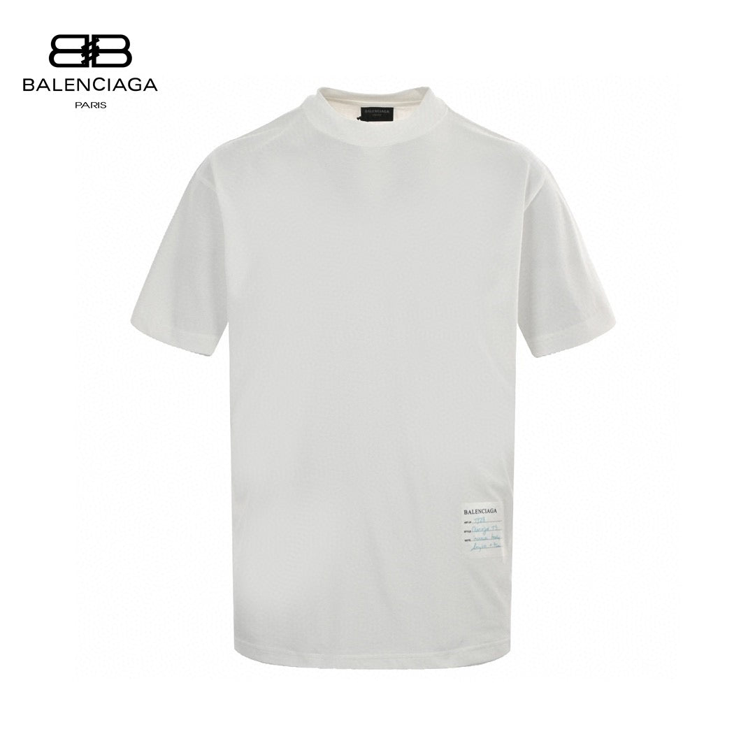 Ba*len*cia*ga white t-shirt with label detail