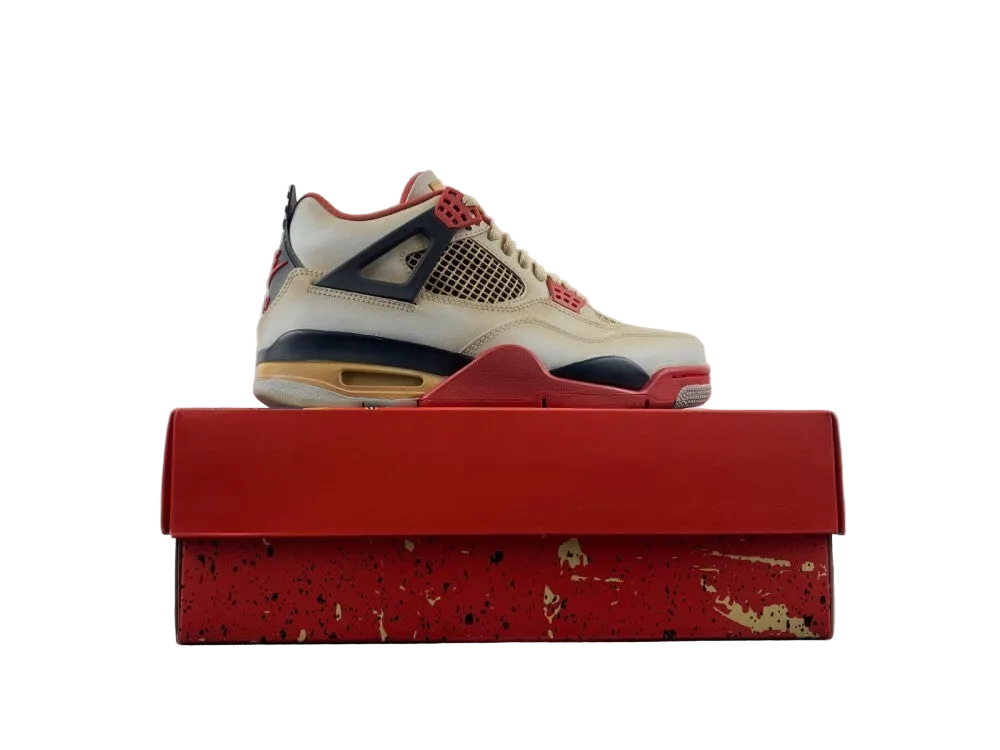 Air Jordan 4 Retro "White, Black, Fire Red"