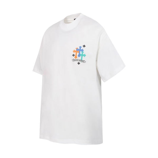 Chrome Hearts Classic Crewneck T-Shirt in White/Black/Multicolor