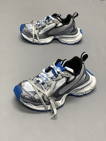 Balenciaga in White/Grey/Blue: Chromatic Architecture