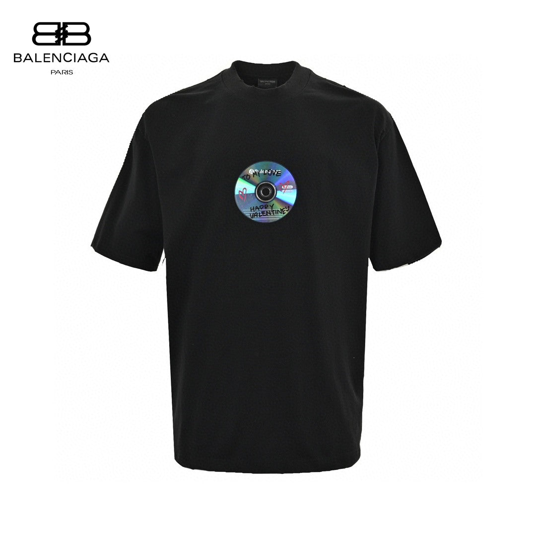 Ba*len*cia*ga cd graphic black t-shirt